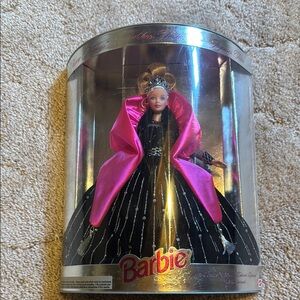 Barbie Doll in Black and Pink Gown